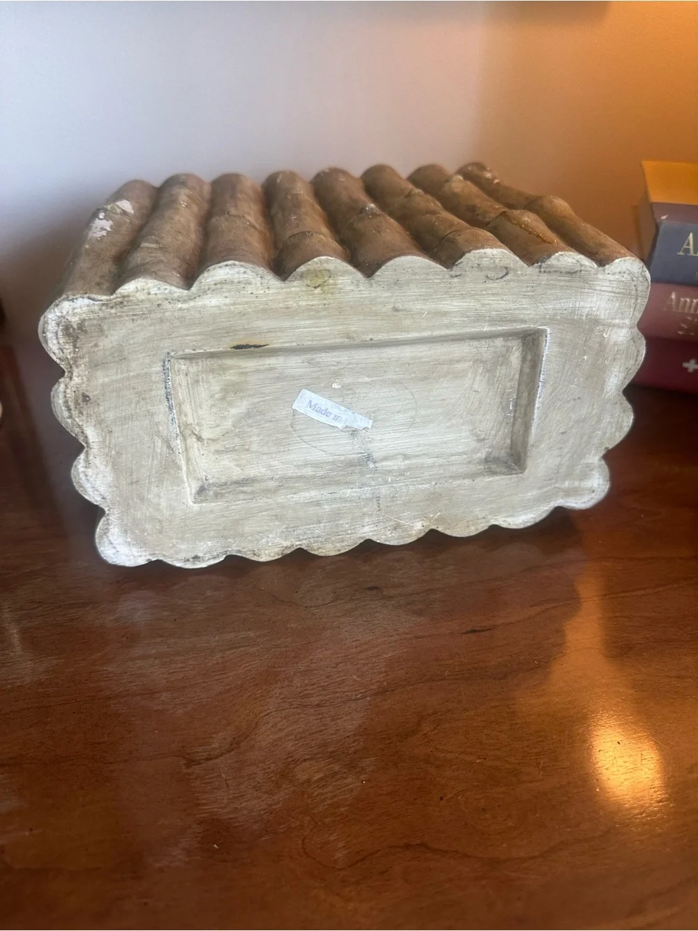 Vintage Faux Bamboo Ceramic Planter